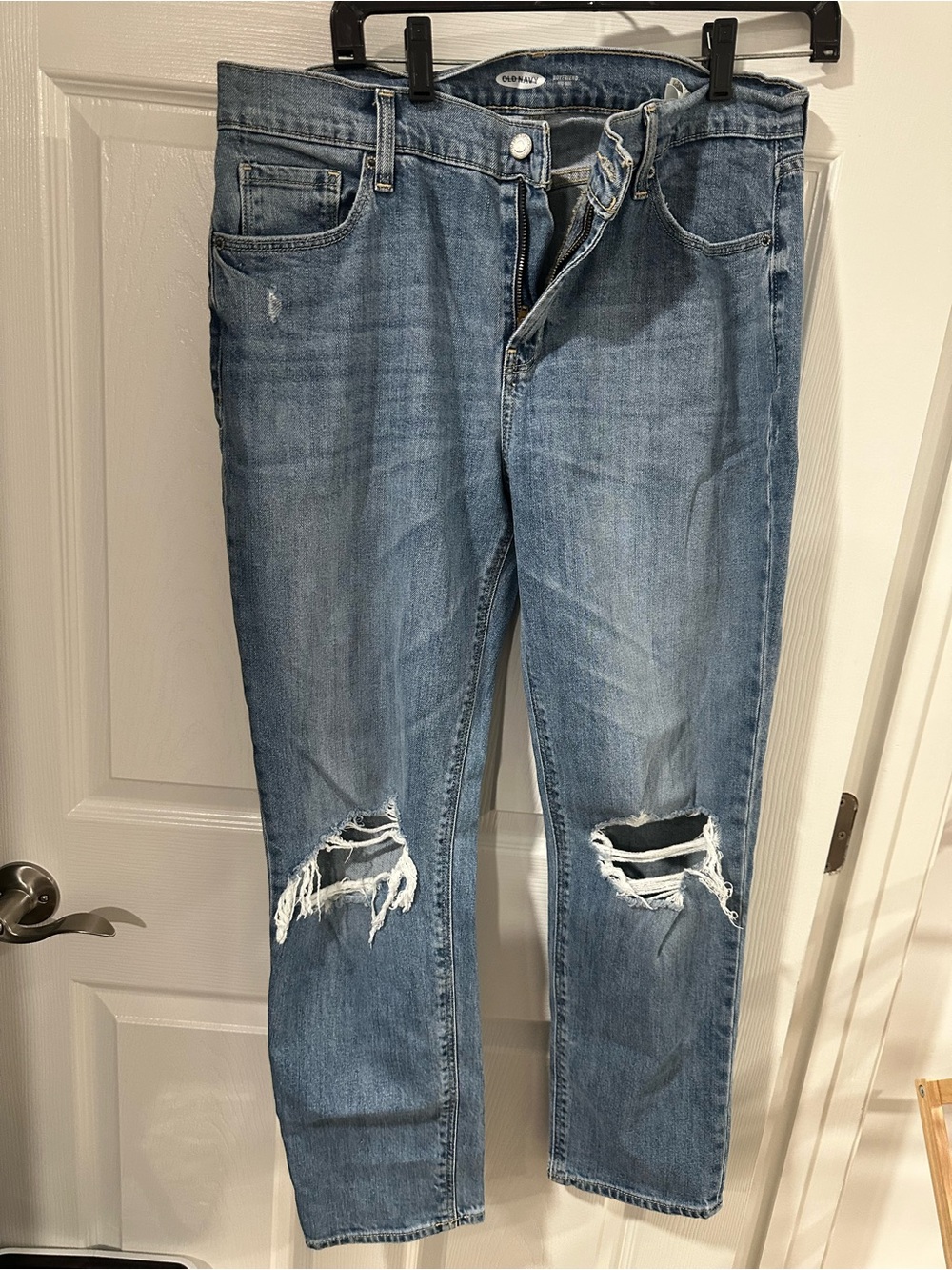 Old Navy Light Blue Distressed Boyfriend Jeans